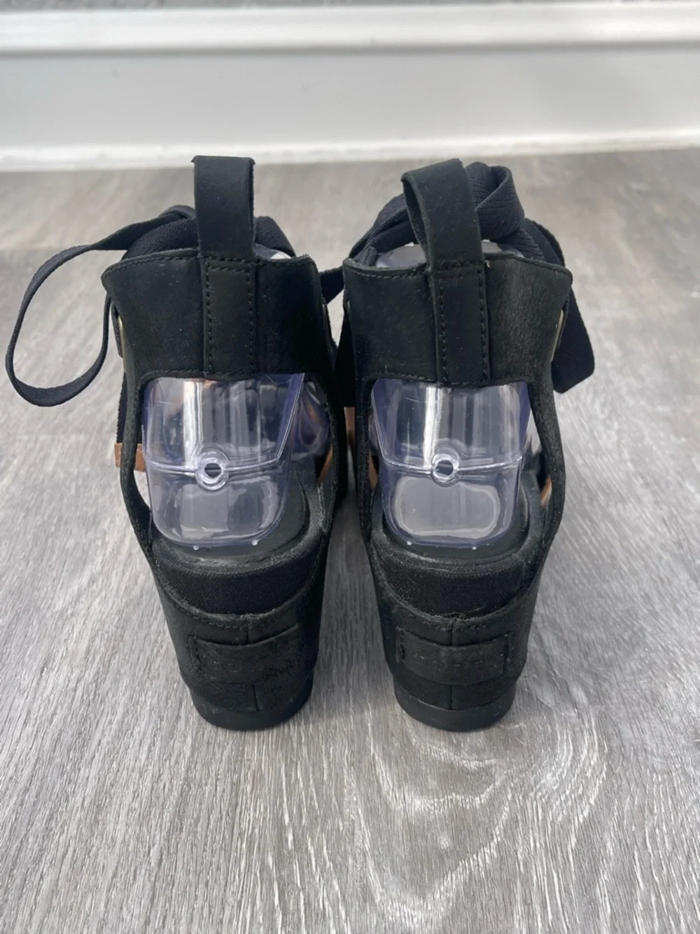 Sorel Joanie Wrap Wedge Leather Sandals Size 9.5 - Picture 4 of 5